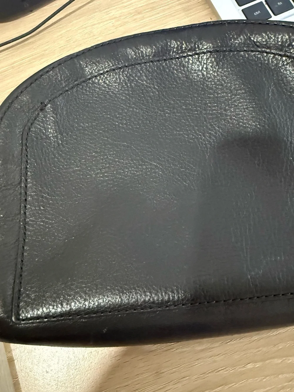 Fossil Black Leather Crossbody Bag with Key Charm